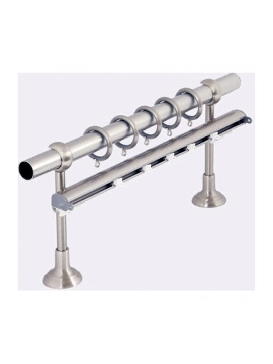 Guy Laroche Metallisch Vorhangstange Astra Einfach Φ25mm 160cm Silber