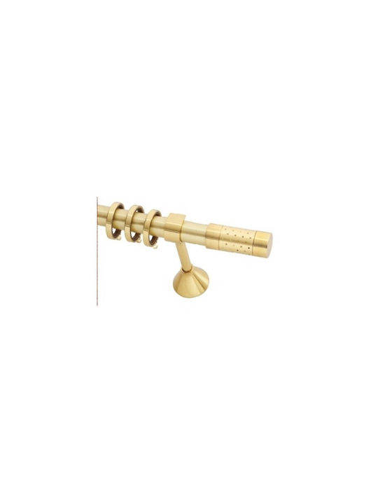 Guy Laroche Metallisch Vorhangstange Party Doppel mit Schiene Φ25mm 160cm Gold