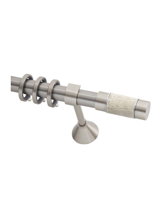 Guy Laroche Metallisch Vorhangstange Scandalo Doppel mit Schiene Φ25mm 160cm Silber