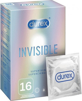 Durex Προφυλακτικά Invisible Extra Thin 16τμχ