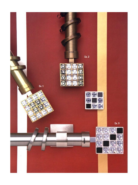 Aslanis Home Metallisch Vorhangstange Puzzle Einfach Φ25mm 160cm Gold