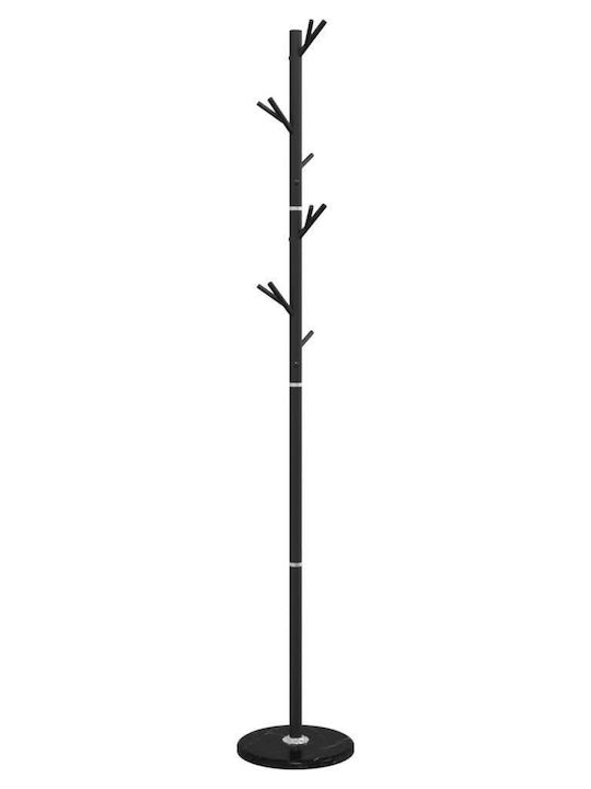 vidaXL Καλόγερος Μεταλλικός Μαύρος 29x29x175cm