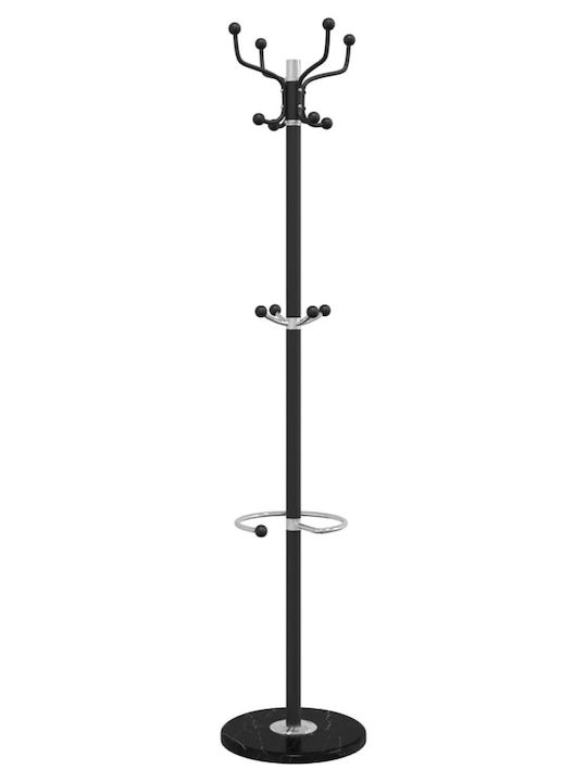 vidaXL Cuiere de podea Metal Negru 37x37x180cm