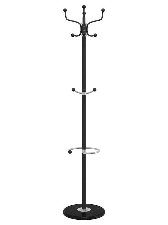 vidaXL Cuiere de podea Metal Negru 37x37x180cm
