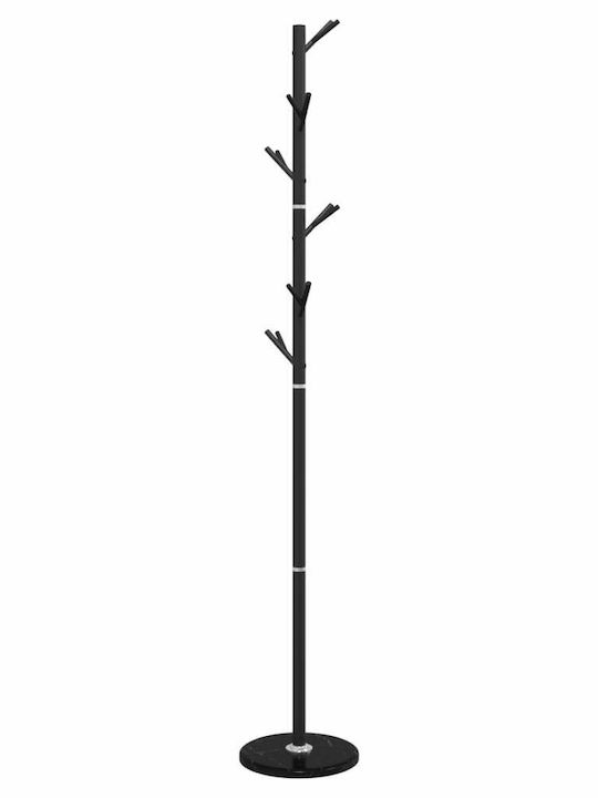 vidaXL Καλόγερος Μεταλλικός Μαύρος 29x29x175cm