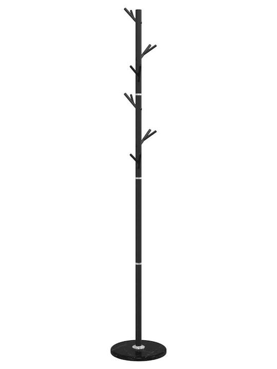 vidaXL Καλόγερος Μεταλλικός Μαύρος 29x29x175cm