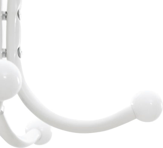 vidaXL Καλόγερος Μεταλλικός Λευκός 37x37x180cm