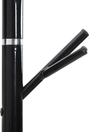 vidaXL Metallic Coat Rack Black 29x29x175cm