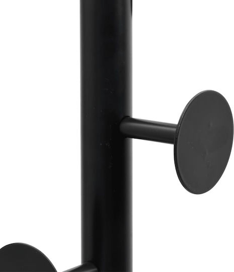 vidaXL Metallic Coat Rack Black 29x29x176cm
