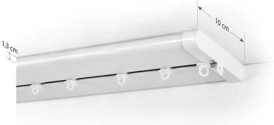 Anartisi Phantom One-Way Aluminum Curtain Track Silver 160cm A298318_11053