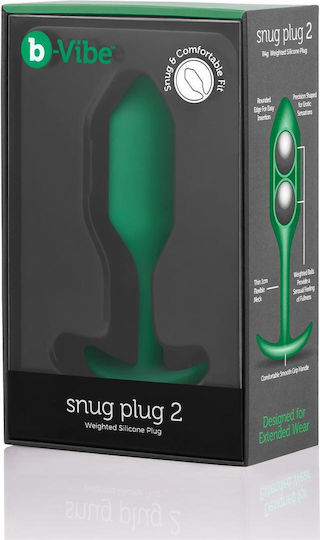 b-Vibe Snug Plug 2 Dop Anal Verde 11.4cm