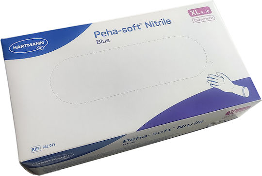 Hartmann Peha-soft Nitrile Examination Gloves Powder Free Blue 150pcs