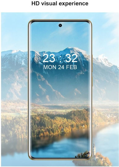 Full Screen Umschlag Rückseite Gehärtetes Glas Transparent (Realme 12 Pro)