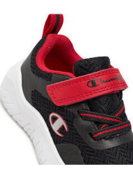 Softy Evolve Kids Sports Shoes Running with Hoop & Loop Closure Black