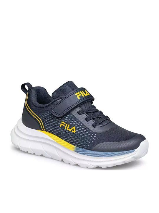 Memory Fast 3 Kids Sports Shoes Running with Hoop & Loop Closure Navy Blue