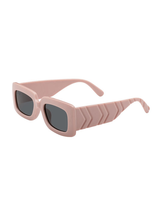 Spiaggia Women's Sunglasses with Pink Plastic Frame and Black Lens 01-4831-2