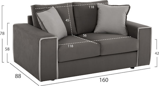 Σετ Σαλονιού 3-Seater & 2-Seater Grey