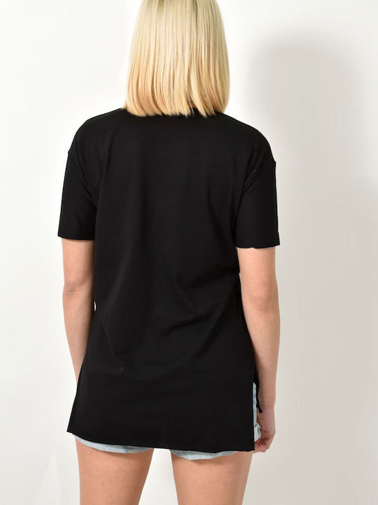 Damen Oversized T-Shirt Black