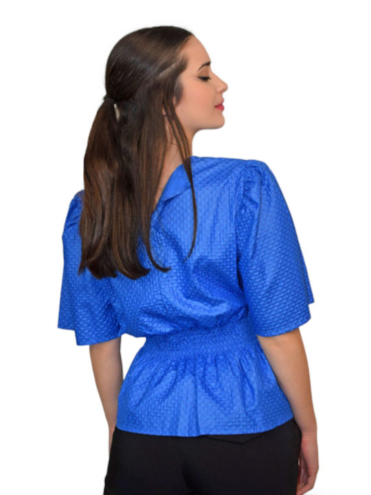 Morena Spain Damen Bluse mit 3/4 Ärmel Geprüft Blue