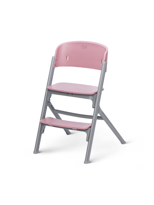 Kinderkraft Livy & Lounger Calmee Highchair with Metal Frame & Fabric Seat Aster Pink