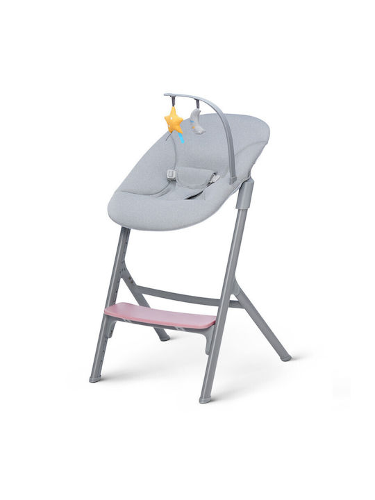 Kinderkraft Livy & Lounger Calmee Scaun Înalt De Masă Bebe 3 În 1 Aster Roz