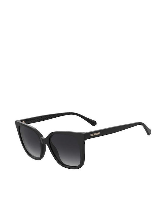 Moschino Love Sonnenbrillen mit Schwarz Rahmen und Schwarz Verlaufsfarbe Linse MOL077/S 807/9O