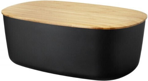 Stelton Brotkasten mit Deckel Hölzernes Schwarz 34.5x22.5x13cm Stelton Brotkasten mit Deckel Hölzernes Schwarz 34.5x22.5x13cm