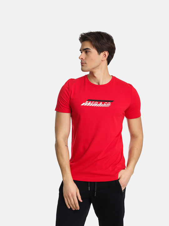 Paco & Co T-shirt Bărbătesc cu Mânecă Scurtă Red