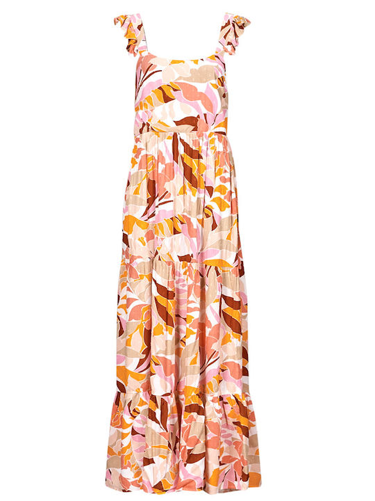 Sommer Maxi Damenkleid mit Rüschen
