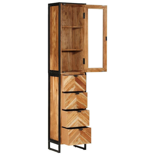 vidaXL 3217118 Badezimmer-Säulenschrank Wandhängeschrank 40x27x190cm Braun