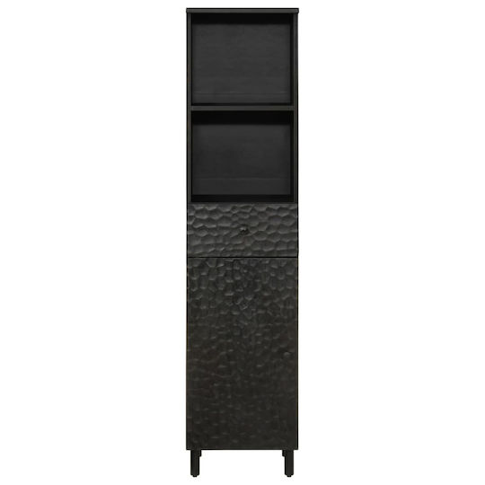 vidaXL Badezimmersäule Wandhängeschrank H38xB33xH160cm Schwarz