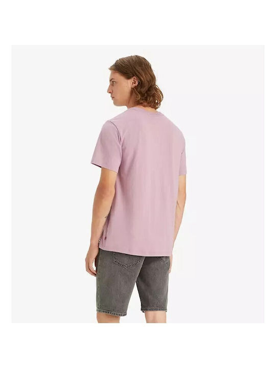 Levi's Ανδρικό Αθλητικό T-shirt Κοντομάνικο Ροζ