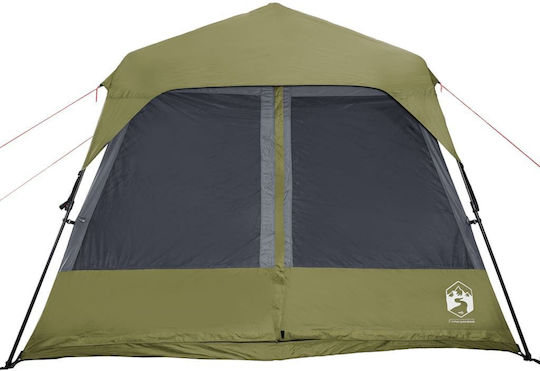 vidaXL Summer Camping Tent Green For 9 People 441x288x217cm
