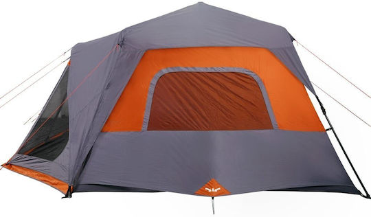 vidaXL Camping Tent Cabin Orange for 10 People 443x437x229cm