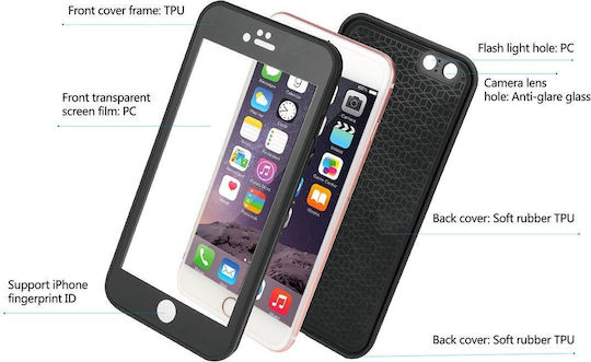 Haweel Back Cover Αδιάβροχο Μαύρο (iPhone 6 Plus / 6s PlusRealme 6 / 6s)