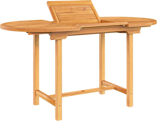 Masă Exterior Din Teak Extensibilă Maro 110(+50)x80x75cm