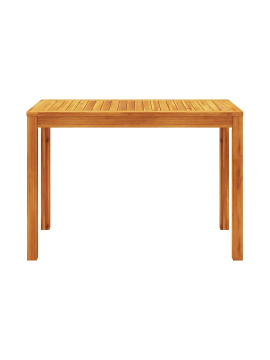 Garten- und Terrassentisch aus Akazie Braune 110x55x75cm