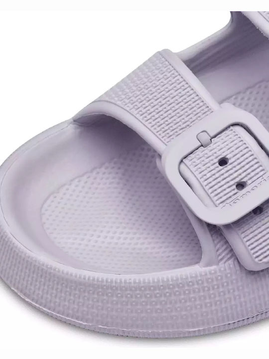 Flache Sandalen für Damen in Lila Farbe