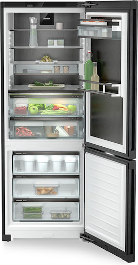 Liebherr Kühl-Gefrierkombination 473Es NoFrost H201.5xB74.7xT67.5cm. Schwarz Peak BioFresh