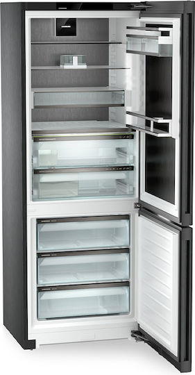 Liebherr Kühl-Gefrierkombination 473Es NoFrost H201.5xB74.7xT67.5cm. Schwarz Peak BioFresh