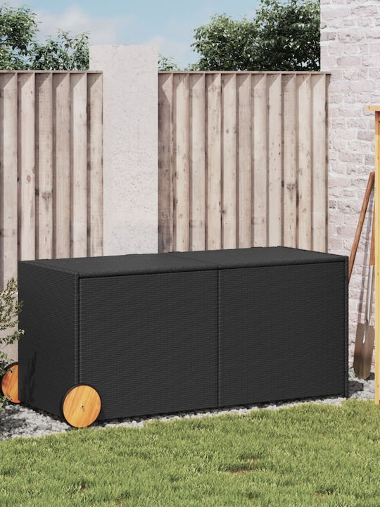 vidaXL Outdoor Storage Box 283lt Black L127xW55xH56cm