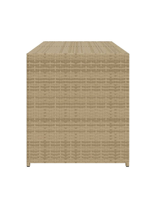 vidaXL Außenlagerbox Rattan 283Es Beige L120xB50xH56cm