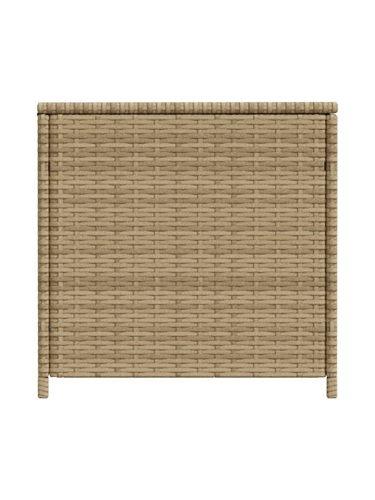 vidaXL Μπαούλο Αποθήκευσης Εξωτερικού Χώρου Rattan 469lt Μπεζ Μ200xΠ50xΥ58εκ.