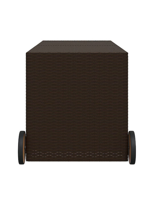 vidaXL Outdoor Storage Box 283lt Brown L127xW55xH56cm