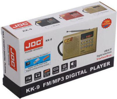 Joc KK-9 Portable Radio Rechargeable with USB Black