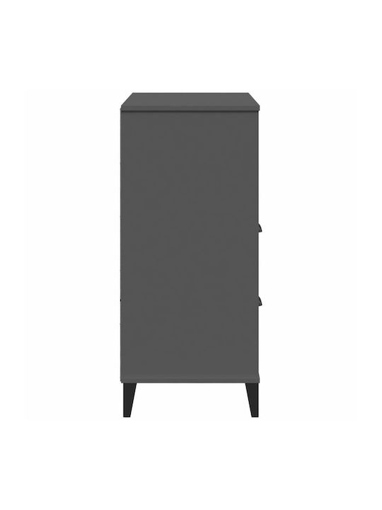 Bookcase Charcoal Grey 80x40x90cm