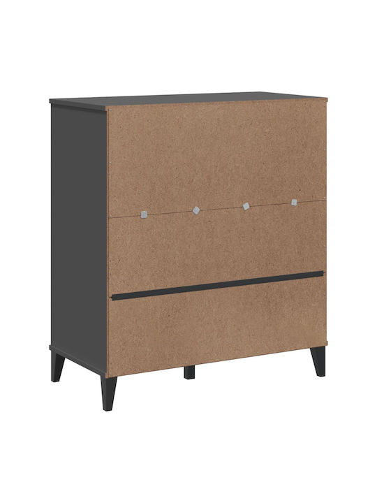 Bookcase Charcoal Grey 80x40x90cm