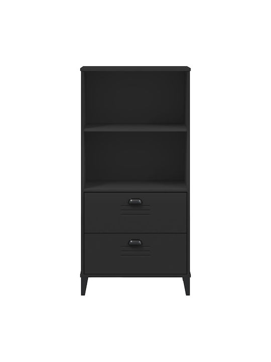 Black Bookcase 60x35x123 cm