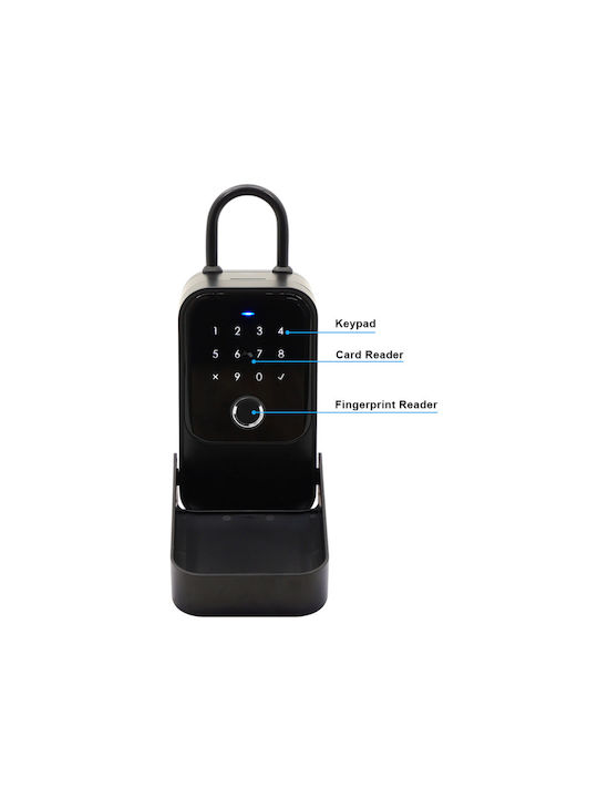 Smart Combination Key Holder with Horseshoe Metallic and Keyboard 7.2x5.2x12.2cm