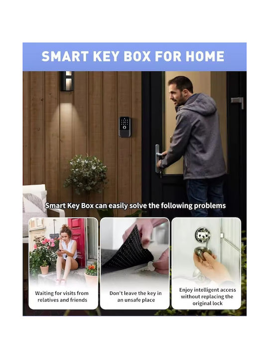 Smart Combination Key Holder with Horseshoe Metallic and Keyboard 7.2x5.2x12.2cm